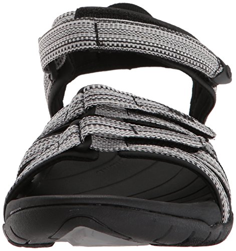 Teva Tira, Sandalias de Punta Descubierta Mujer, Negro (Black/White Multi Bwml), 37 EU