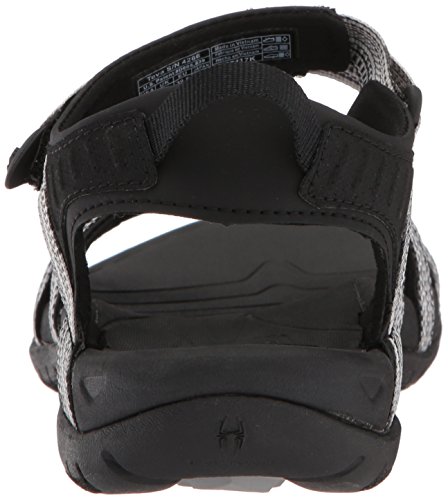 Teva Tira, Sandalias de Punta Descubierta Mujer, Negro (Black/White Multi Bwml), 37 EU