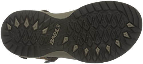 Teva W Terra Fi Lite Leather, Sandalias de Punta Descubierta Mujer, Marrón Braun Brown 556, 36 EU