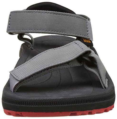 Teva Winsted Solid, Zapatillas de Atletismo Hombre, Negro (Black/Red B), 44.5 EU