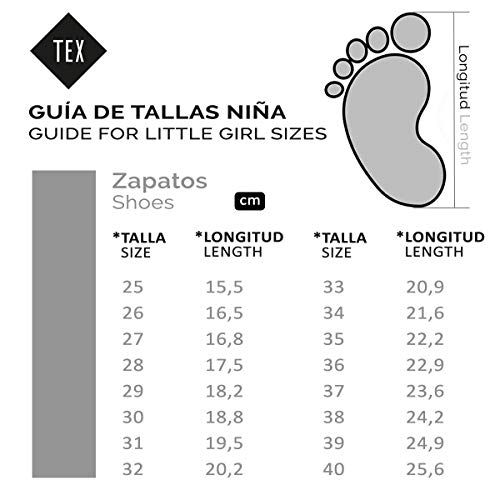TEX - Zapatillas De Lona para Niña, Plata, 39 EU