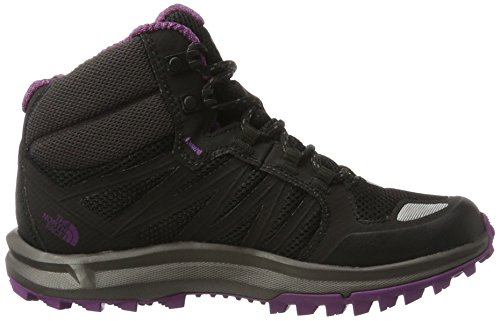 The North Face Litewave Fastpack Mid GTX, Botas de Senderismo Mujer, (Black/Wood Violet), 39.5 EU