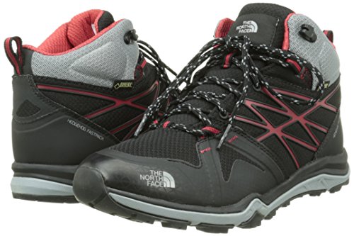 The North Face M Hedgehog Fastpack Lite Mid GTX, Botas de Senderismo Hombre, Negro/Rojo, 42