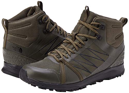 The North Face M LW Fp II Mid GTX, Botas de Senderismo Hombre, Verde (New Taupe Green/TNF Black Bqw), 43 EU