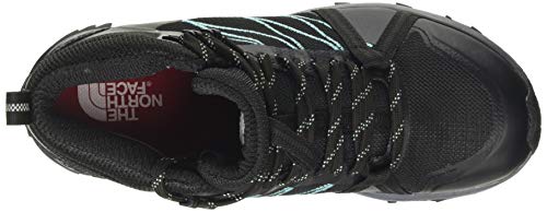 The North Face W LW Fp II Mid GTX, Botas de Senderismo Mujer, Negro (TNF Black/Aqua Splash U3b), 40 EU