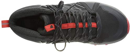 The North Face W LW Fp II Mid GTX, Botas de Senderismo para Mujer, Gris (Ebony Grey/Fiesta Red C40), 38.5 EU