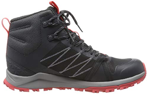 The North Face W LW Fp II Mid GTX, Botas de Senderismo para Mujer, Gris (Ebony Grey/Fiesta Red C40), 38.5 EU