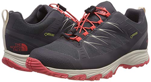 The North Face W Venture Fastlace GTX, Zapatillas de Senderismo para Mujer, Black (Blackend Pearl/Fiesta Red Dc0), 36 EU