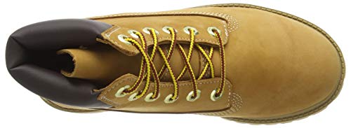 Timberland 6 In Premium Waterproof, Botas Unisex Niños, Amarillo (Wheat Nubuck), 35 EU