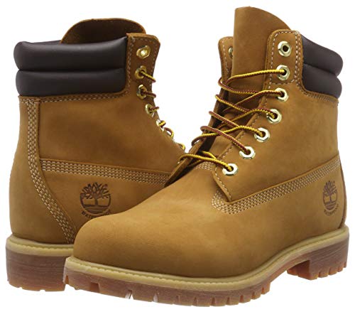 Timberland 6 Inch Double Collar, Botas Chukka Hombre, Amarillo Wheat Nubuck, 40 EU