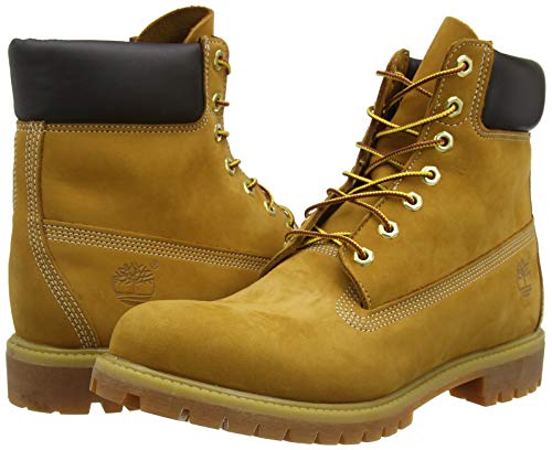 Timberland 6-Inch Premium Boot, Botas para Hombre, Amarillo (Wheat Nubuck), 41 EU
