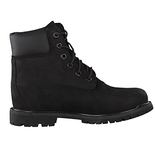 Timberland 6 Inch Premium Waterproof, Botas Chukka Mujer, Negro Black Nubuck, 38 EU