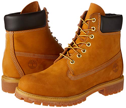 Timberland 6 Inch Premium Waterproof, Botas Hombre, marrón (Wheat Nubuck), 44.5 EU