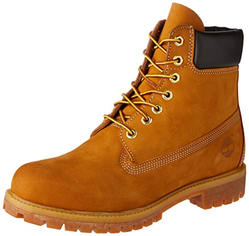 Timberland 6 Inch Premium Waterproof, Botas Hombre, marrón (Wheat Nubuck), 44.5 EU