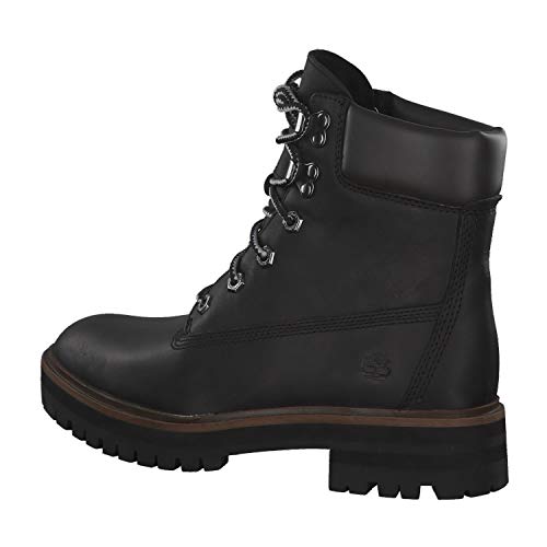 TIMBERLAND A1RCH Negro Amarillo Zapatos Mujer Cuero Botas Prem London Square 6in 38