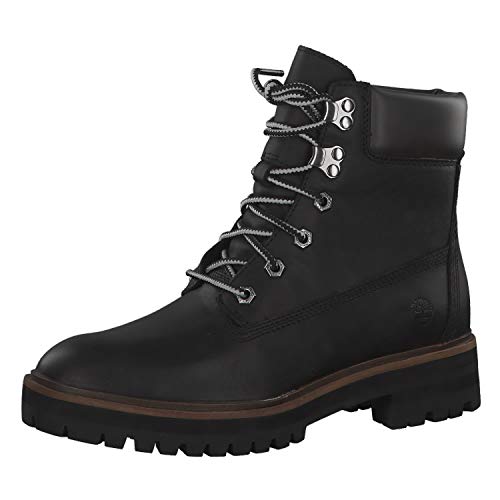 TIMBERLAND A1RCH Negro Amarillo Zapatos Mujer Cuero Botas Prem London Square 6in 38