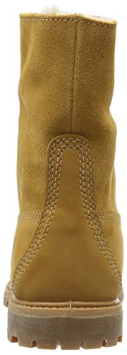 Timberland Authentics Teddy Fleece, Botas Mujer, Amarillo Wheat Nubuck, 37.5 EU