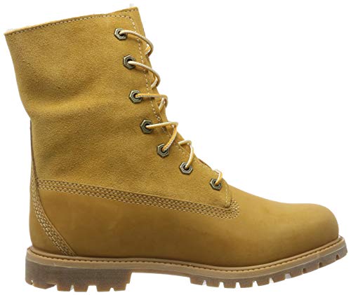 Timberland Authentics Teddy Fleece, Botas Mujer, Amarillo Wheat Nubuck, 37.5 EU