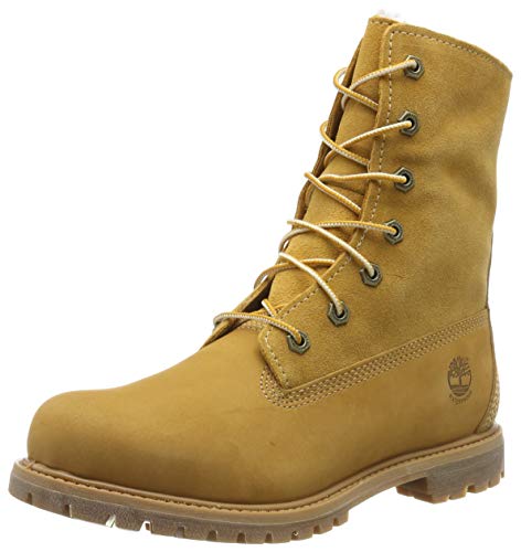 Timberland Authentics Teddy Fleece, Botas Mujer, Amarillo Wheat Nubuck, 37.5 EU