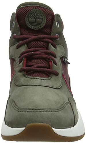 Timberland Boroughs F/L Mid Waterproof, Zapatillas Mujer, Verde Dark Green Nubuck, 36 EU