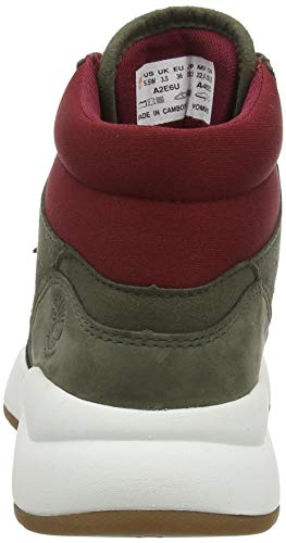 Timberland Boroughs F/L Mid Waterproof, Zapatillas Mujer, Verde Dark Green Nubuck, 37 EU
