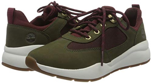 Timberland Boroughs Low-Top, Zapatillas Mujer, Verde Dark Green Nubuck, 37.5 EU