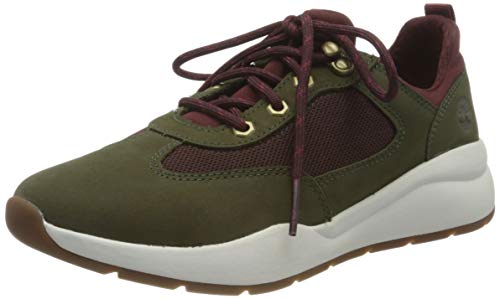 Timberland Boroughs Low-Top, Zapatillas Mujer, Verde Dark Green Nubuck, 37.5 EU