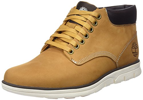 Timberland Bradstreet Leather Sensorflex, Botas Chukka para Hombre, Amarillo Wheat Nubuck, 41 EU