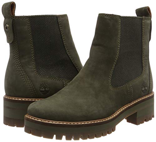 Timberland Courmayeur Valley, Botines Chelsea Mujer, Verde Olive Nubuck, 38 EU