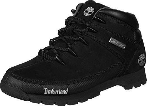 Timberland Euro Sprint Hiker, Botas para Hombre, Negro Black Nubuck, 43 EU