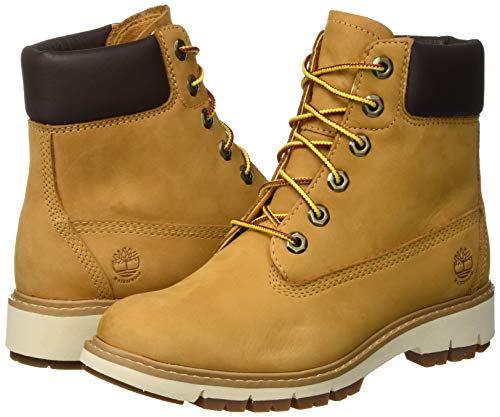 Timberland Lucia Way 6 Inch Waterproof, Botas Chukka Mujer, Amarillo Wheat Nubuck, 39 EU