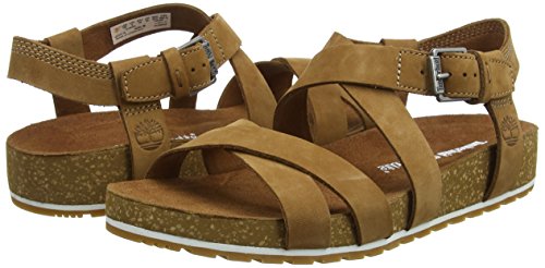 Timberland Malibu Waves Ankle, Sandalias Mujer, Marrón Brown Rust Nubuck, 40 EU