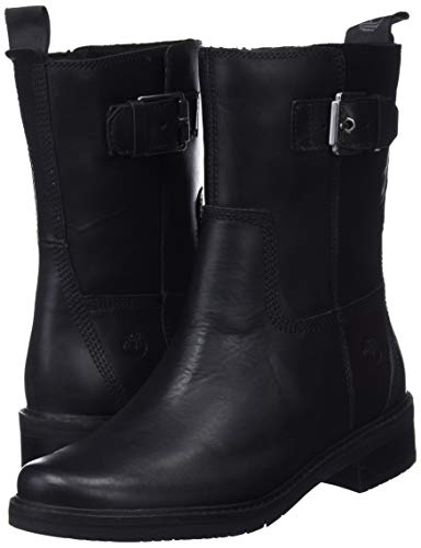 Timberland Mont Chevalier, Botas Estilo Motero para Mujer, Negro (Jet Black Eurovintage 15), 40 EU
