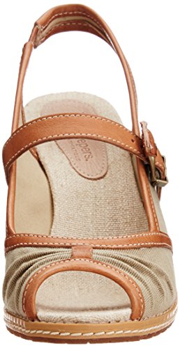 Timberland MSLIN Peeptoe SLNGBK Twil 27675 - Sandalias clásicas de Lona para Mujer, Color Beige, Talla 41.5