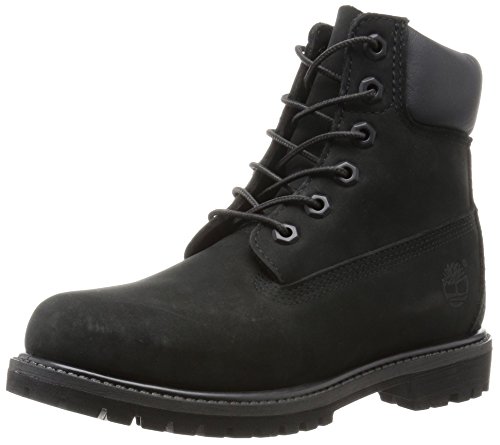 Timberland Mujeres 6" Premium Punta Cerrada Piel Botas de Trabajo, Black Nubuck, Talla 6