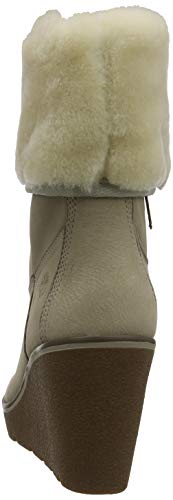 Timberland Paris Height Shearling, Botas Mujer, Beige Taupe Nubuck, 38.5 EU