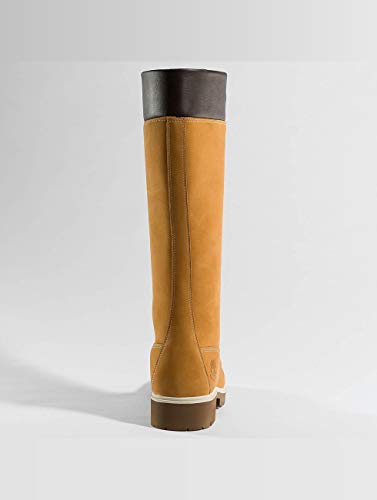 Timberland Premium 14 Inch Waterproof, Botas Chukka Mujer, Amarillo Wheat Nubuck, 39 EU