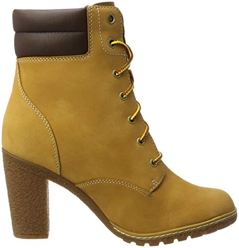 Timberland Tillston 6-Inch Double Collar, Botas Chukka Mujer, Amarillo Wheat Nubuck, 37 EU