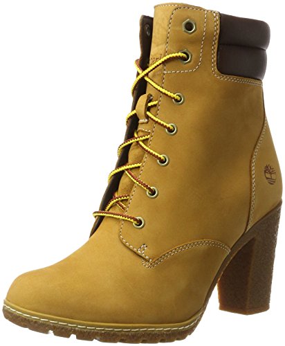 Timberland Tillston 6-Inch Double Collar, Botas Chukka Mujer, Amarillo Wheat Nubuck, 37 EU