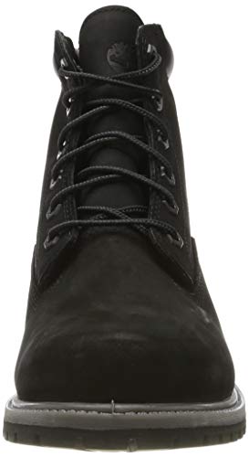 Timberland Waterville 6-Inch Basic Waterproof, Botas Chukka Mujer, Negro Black Nubuck, 37 EU