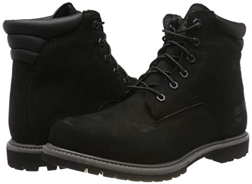 Timberland Waterville 6-Inch Basic Waterproof, Botas Chukka Mujer, Negro Black Nubuck, 37 EU