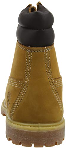 Timberland Waterville 6 Inch Double Collar Waterproof, Botas para Mujer, Amarillo (Wheat Nubuck), 39 EU