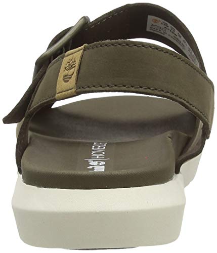 Timberland Wilesport Leather, Sandalia con Pulsera Mujer, Verde Olive Nubuck, 39 EU
