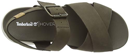 Timberland Wilesport Leather, Sandalia con Pulsera Mujer, Verde Olive Nubuck, 39 EU