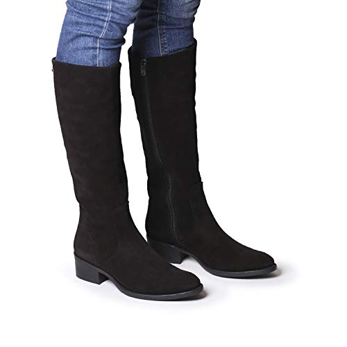 Tirol-SY - Negro, 38EU - Bota de Mujer Hecha en Serraje.