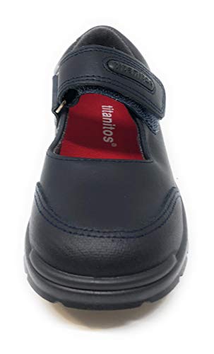 Titanitos Zapatos Colegiales Lavables niña Azul Atenea (Talla 27)