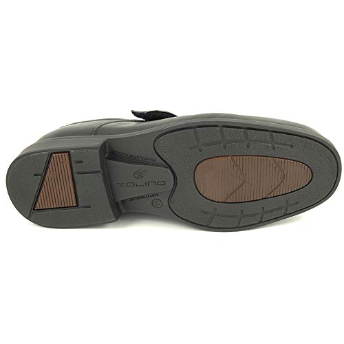 TOLINO - Velcro CLÁSICO Ancho Especial Suela: Goma con: Velcro para: Hombre Color: Negro Talla:40