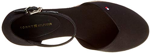 Tommy Hilfiger Basic Closed Toe Mid Wedge, Sandalias con Punta Abierta Mujer, Negro (Black Bds), 42 EU