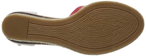 Tommy Hilfiger Basic Closed Toe Mid Wedge, Sandalias con Punta Abierta Mujer, Rojo (RWB 0kp), 39 EU
