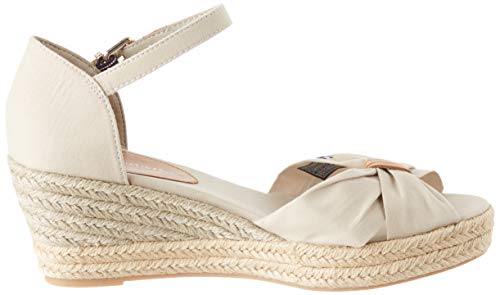 Tommy Hilfiger Basic Opened Toe Mid Wedge, Sandalias con Punta Abierta Mujer, Beige (Stone Aep), 40 EU